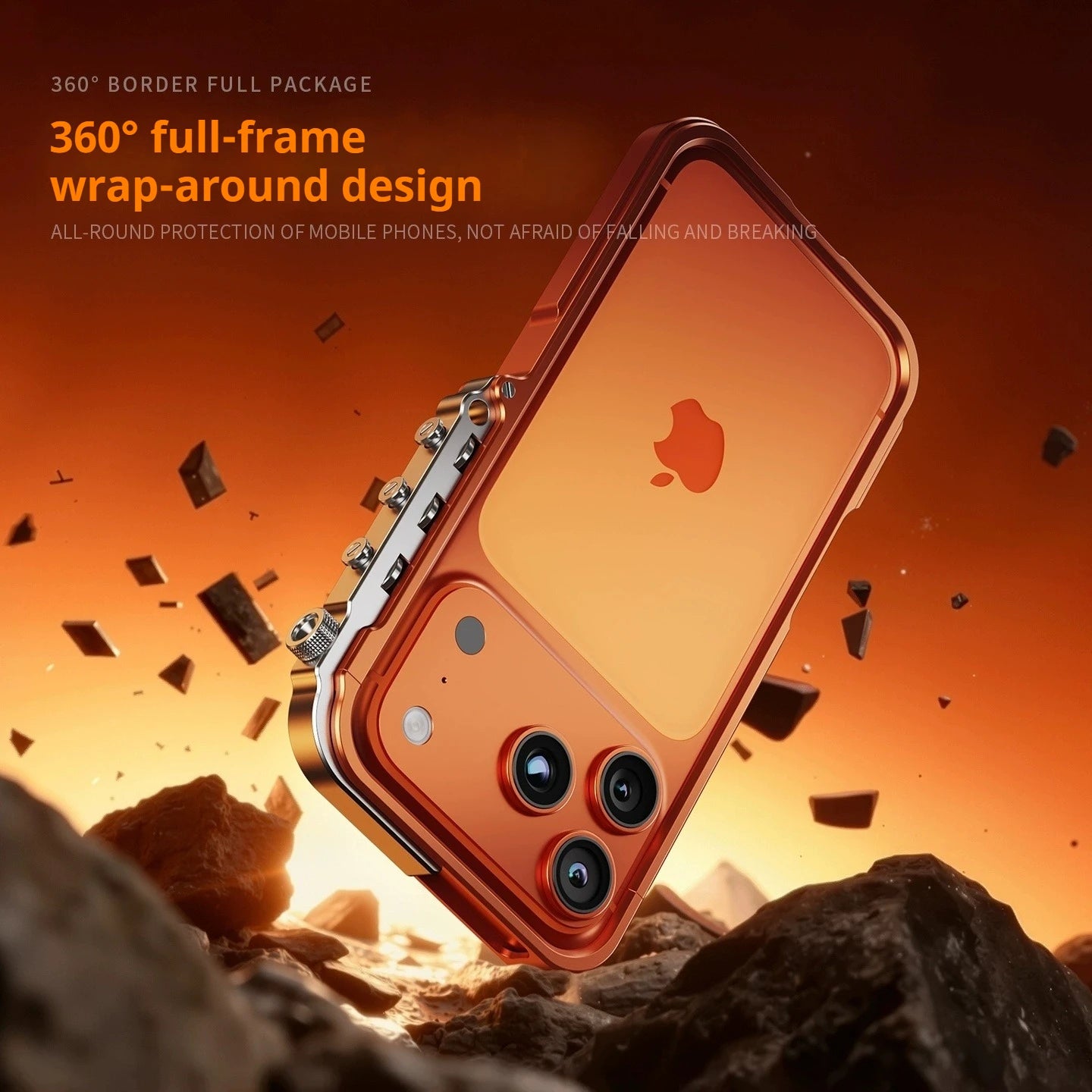 Metal Armor iPhone Case – Cyberpunk Aluminum Frame Protection