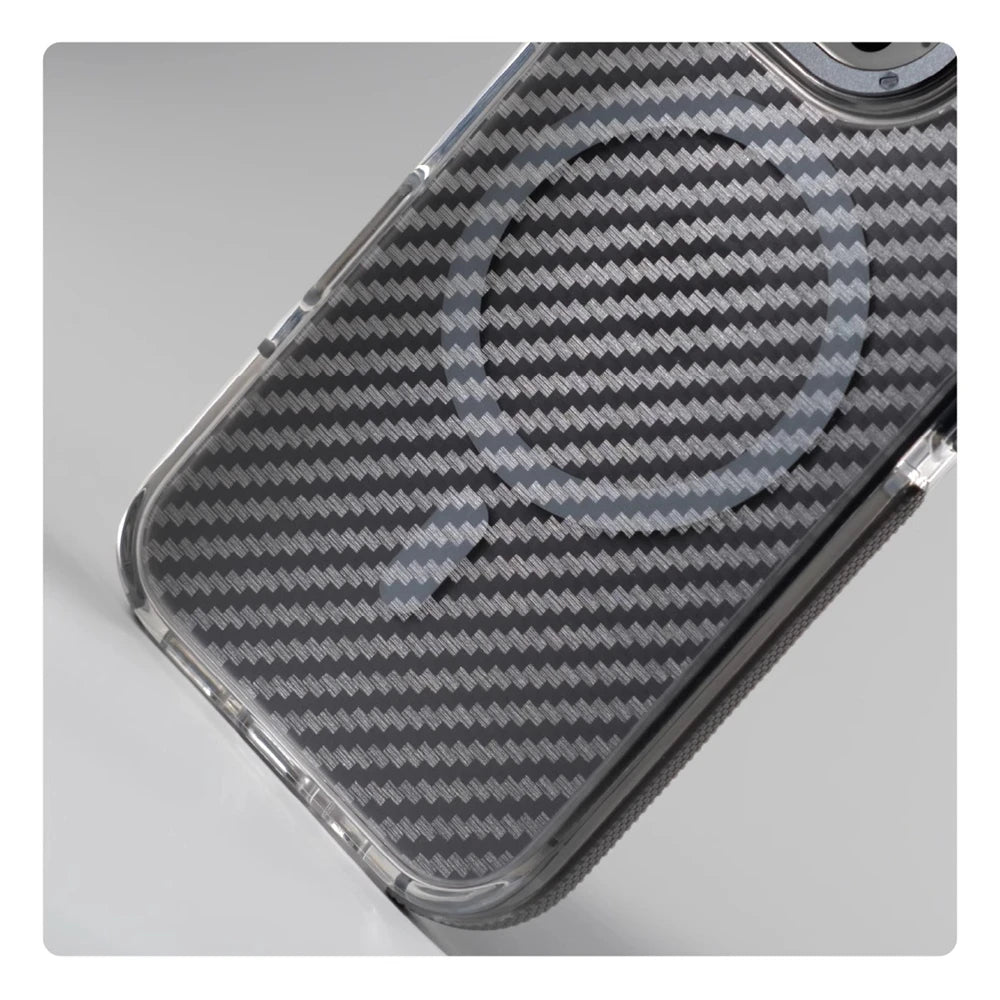 Carbon Fiber Texture MagSafe Case for iPhone Pro Max Series