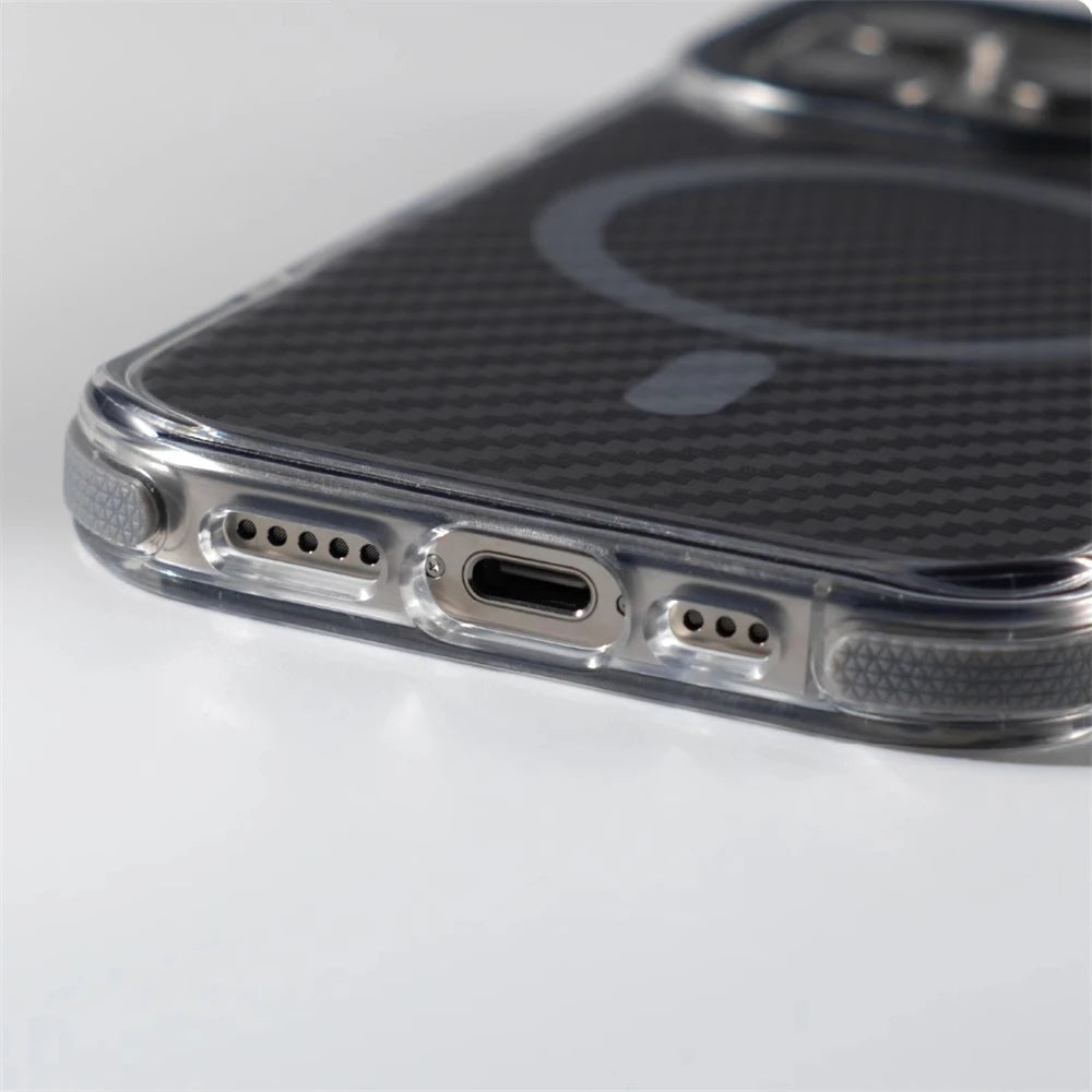 Carbon Fiber Texture MagSafe Case for iPhone Pro Max Series
