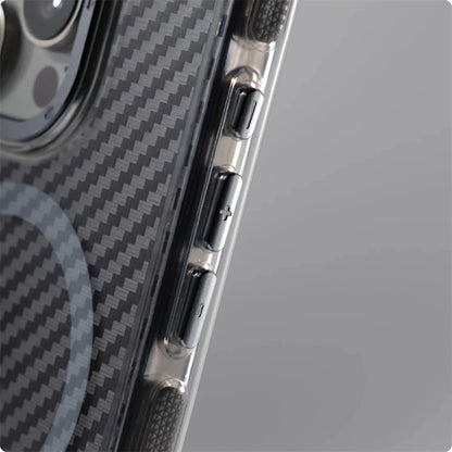 Carbon Fiber Texture MagSafe Case for iPhone Pro Max Series