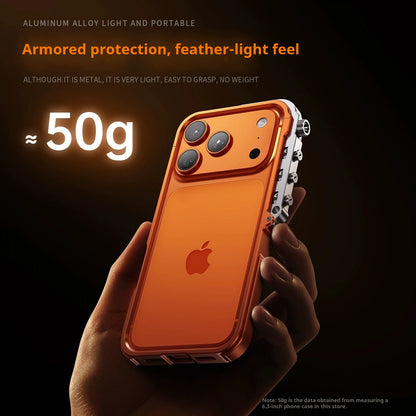 Metal Armor iPhone Case – Cyberpunk Aluminum Frame Protection