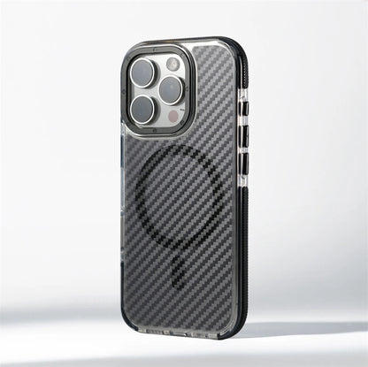 Carbon Fiber Texture MagSafe Case for iPhone Pro Max Series