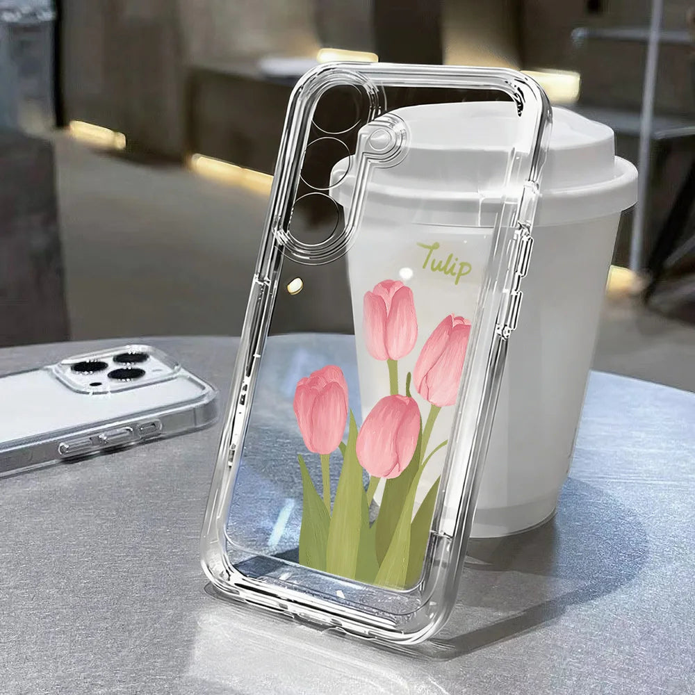 Premium Floral Crystal Case for Samsung Galaxy