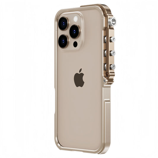 Metal Armor iPhone Case – Cyberpunk Aluminum Frame Protection