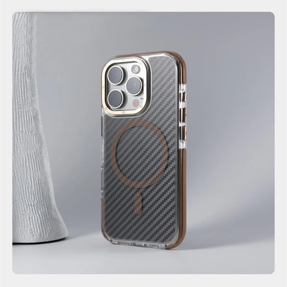 Carbon Fiber Texture MagSafe Case for iPhone Pro Max Series