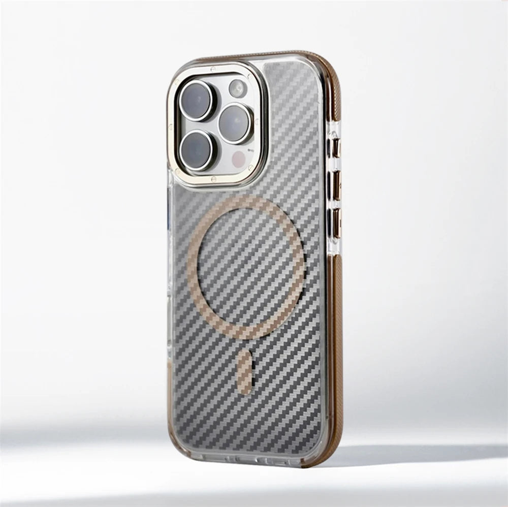 Carbon Fiber Texture MagSafe Case for iPhone Pro Max Series