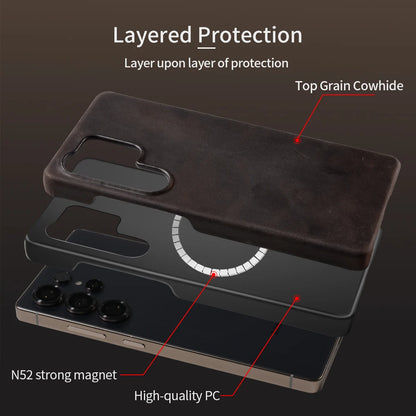 Magnetic Retro Leather Case for Samsung Galaxy S24 & S25