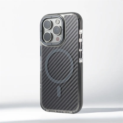 Carbon Fiber Texture MagSafe Case for iPhone Pro Max Series