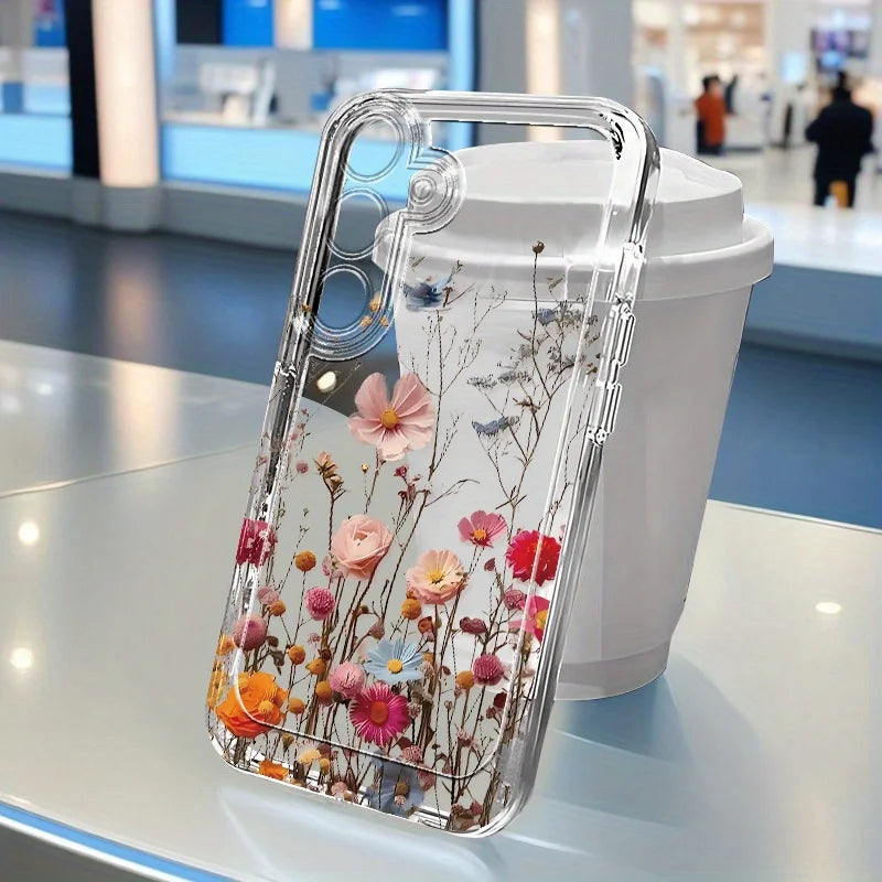 Premium Floral Crystal Case for Samsung Galaxy
