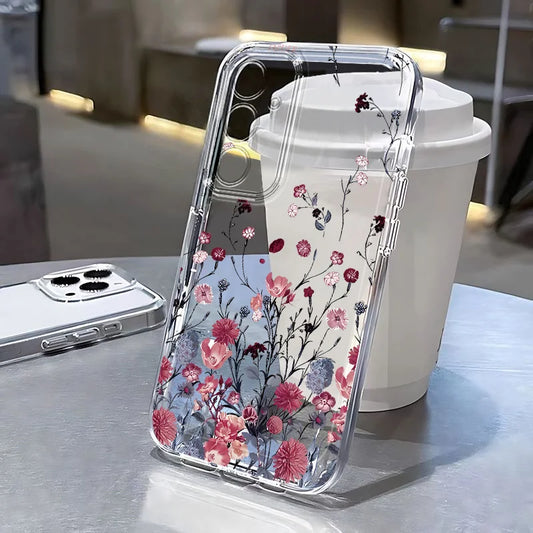 Premium Floral Crystal Case for Samsung Galaxy